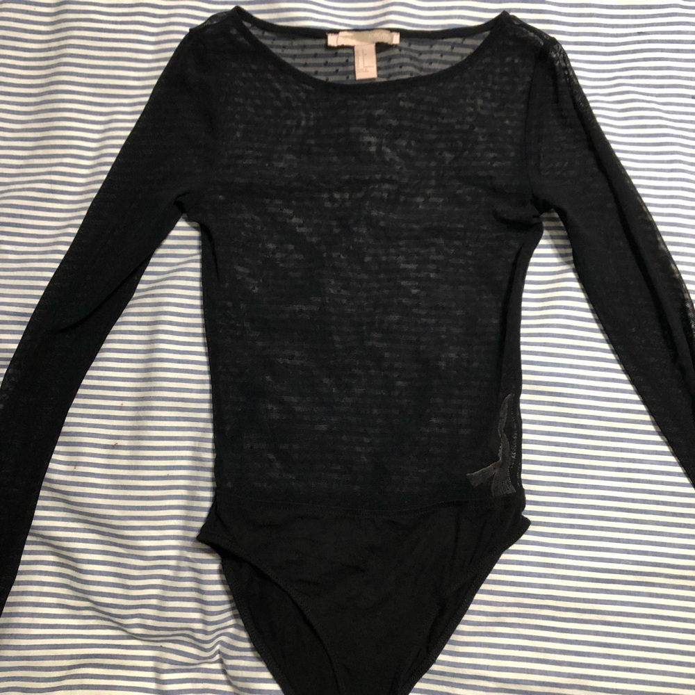 Polka dot mesh bodysuit